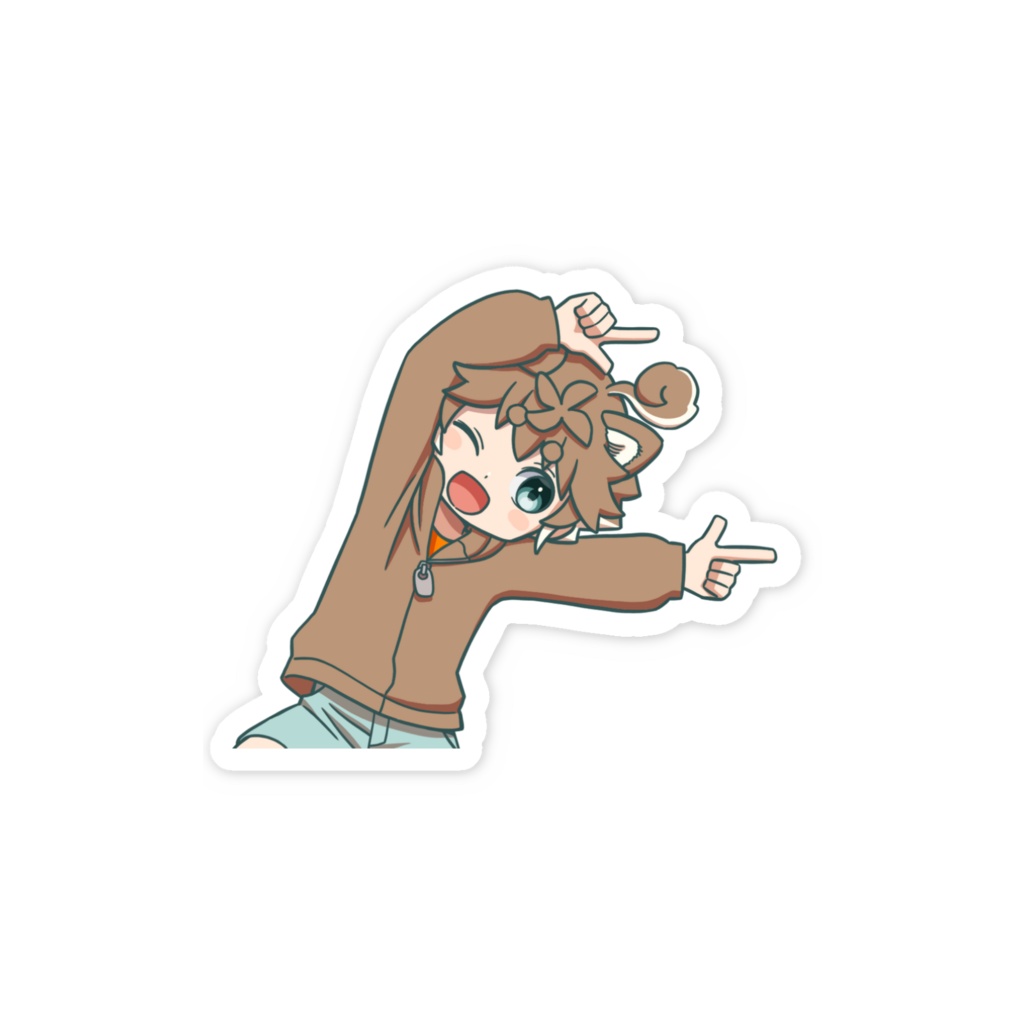 シパソくん指差しスマホステッカー!