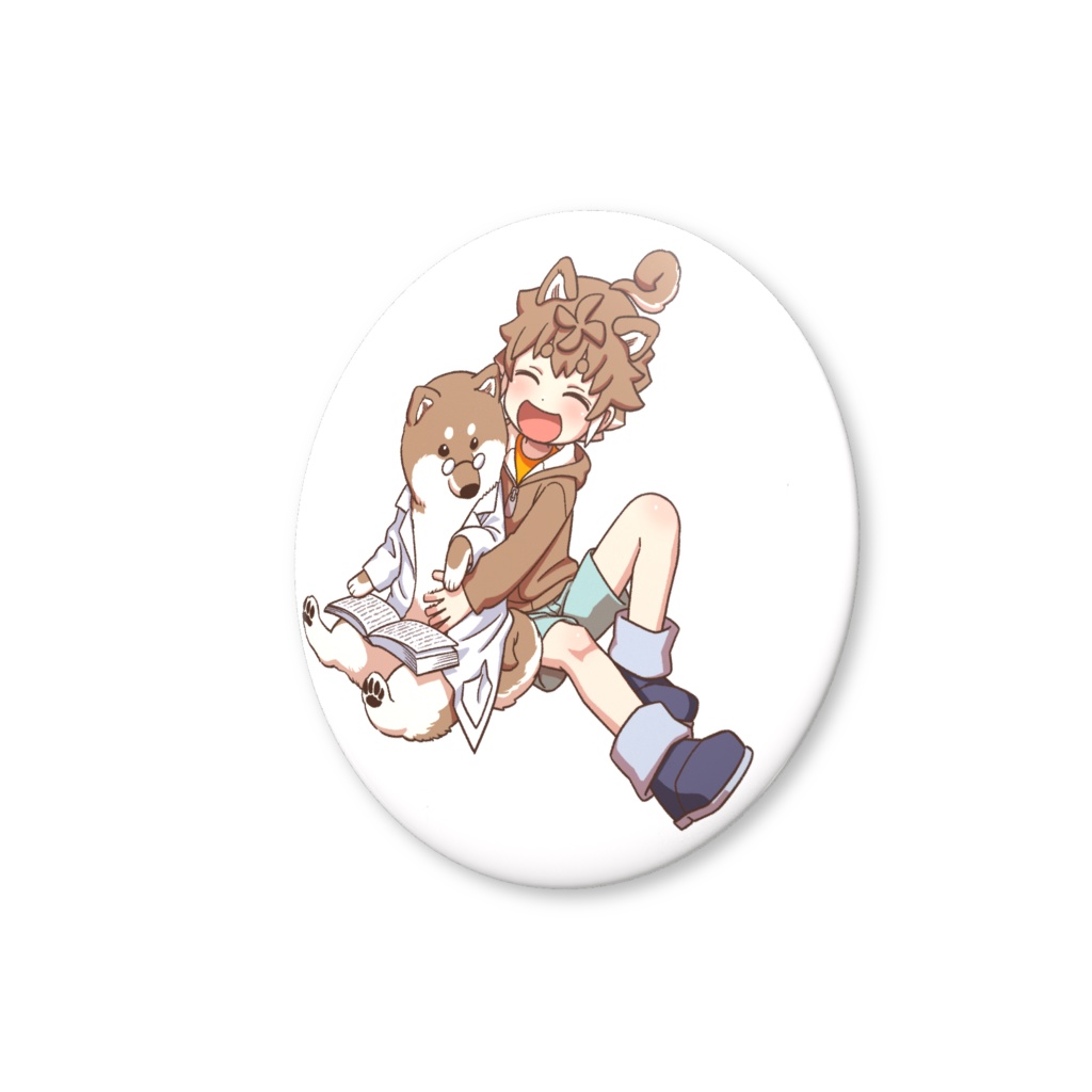 【缶バッジ】シバとシパソくん!