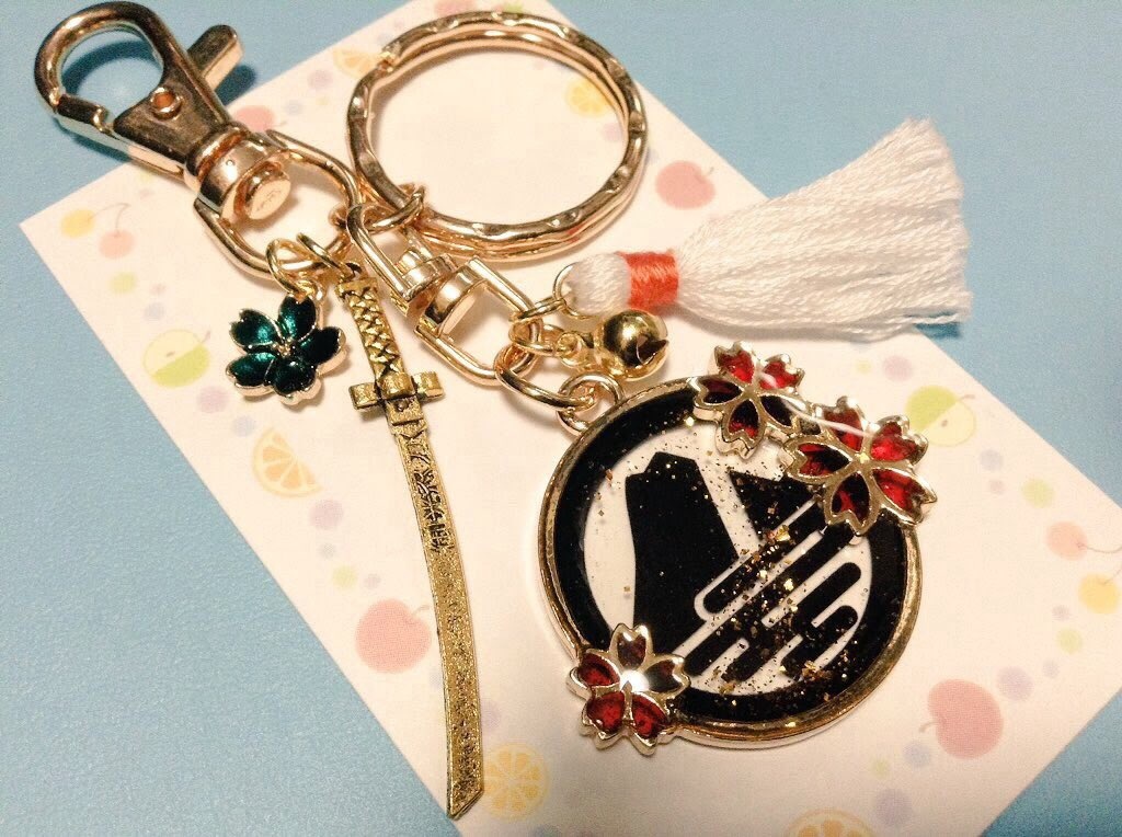 刀紋バッグチャーム（桜）