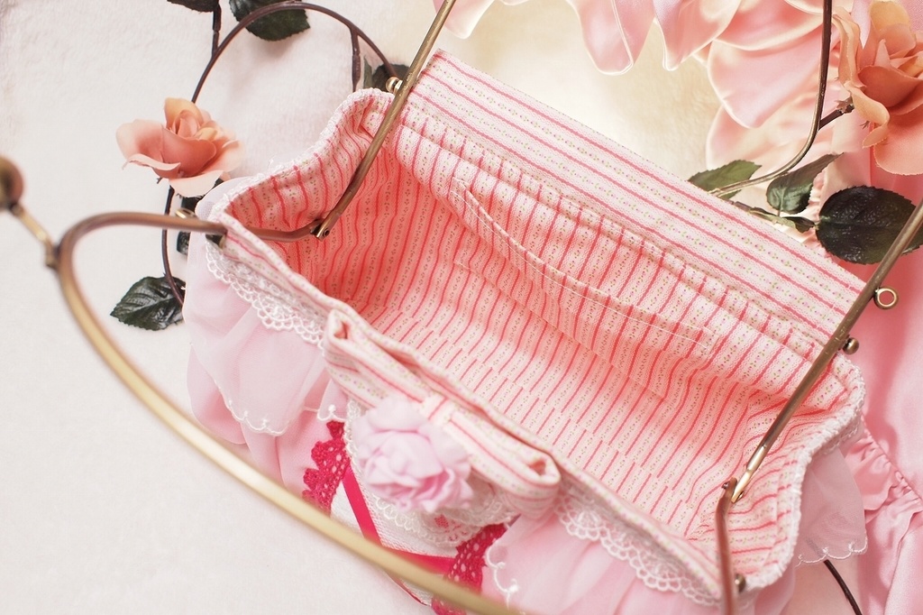 ましろ姫モチーフがま口ハンドバッグ