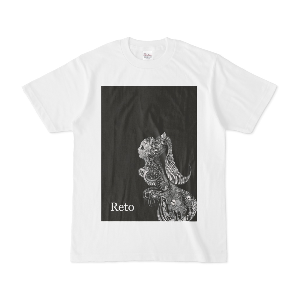【Reto】MIIKE -Tシャツ -色- 白 ホワイト- 正面プリント　/ [Reto] MIIKE -T-shirt -Color-White- Front print /