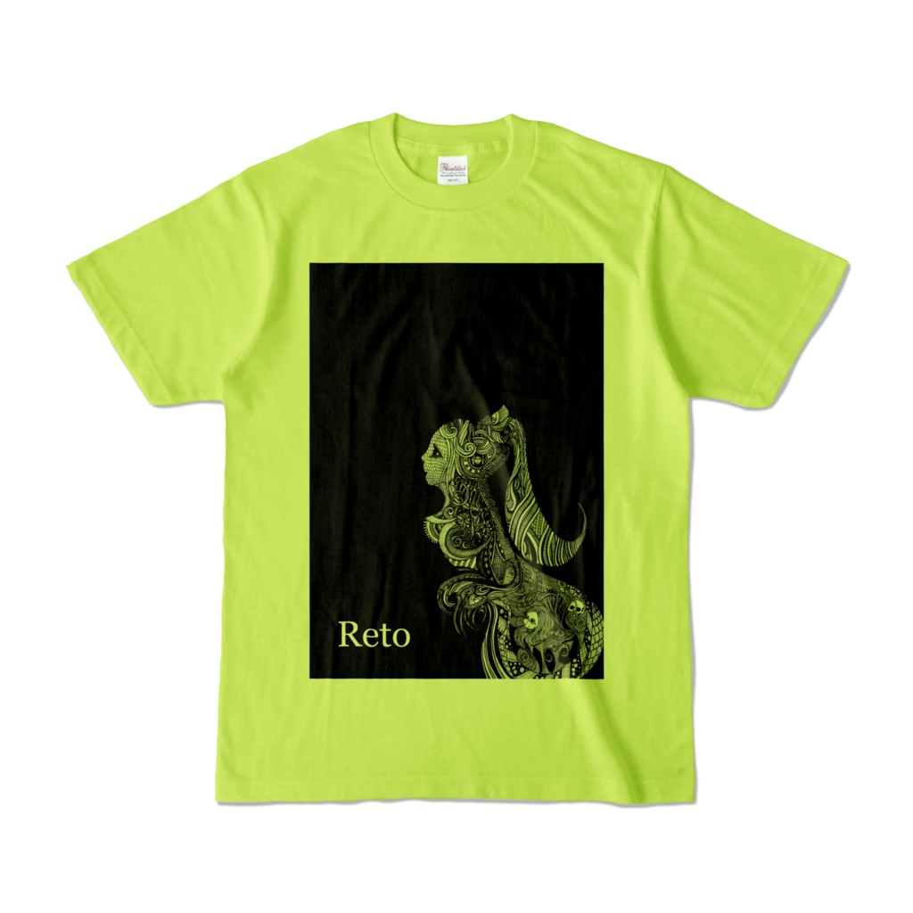 【Reto】MIIKE -Tシャツ -色- ライトグリーン- 正面プリント　/  [Reto] MIIKE -T-shirt -Color-Light green- Front print /