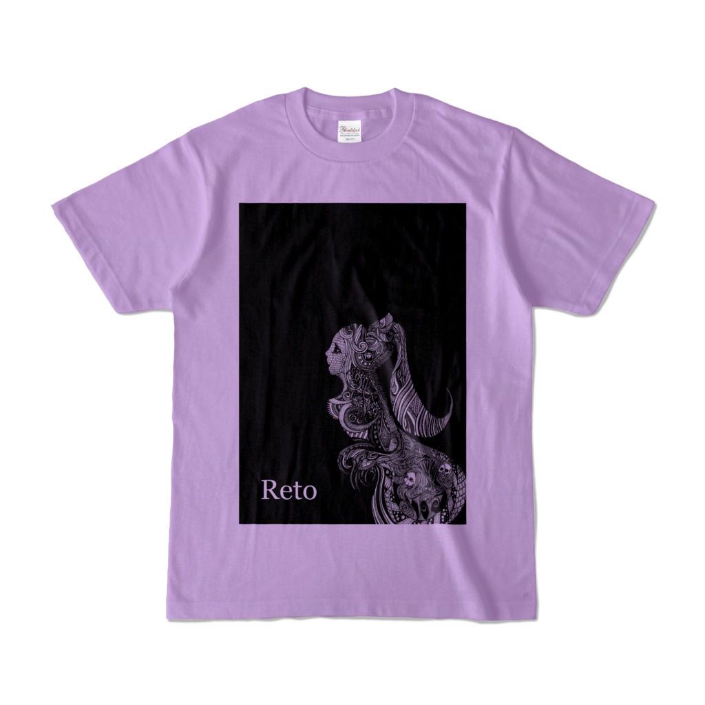 【Reto】MIIKE -Tシャツ -色- ライトパープル- 正面プリント　/ [Reto] MIIKE -T-shirt -Color-Light purple-Front print 
