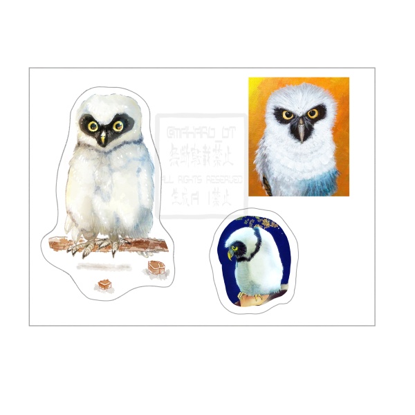 フクロウ(梟) 　ステッカーセット