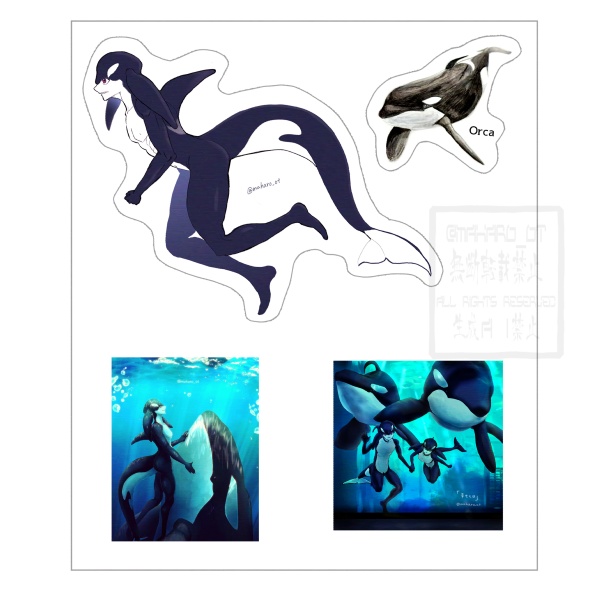 オルカ・シャチ　鯱獣人 ステッカーセット