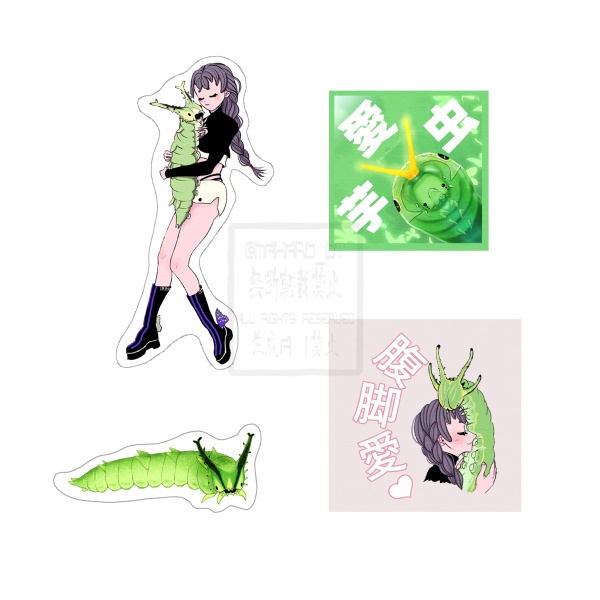 いもむし・イモムシ ステッカーセット