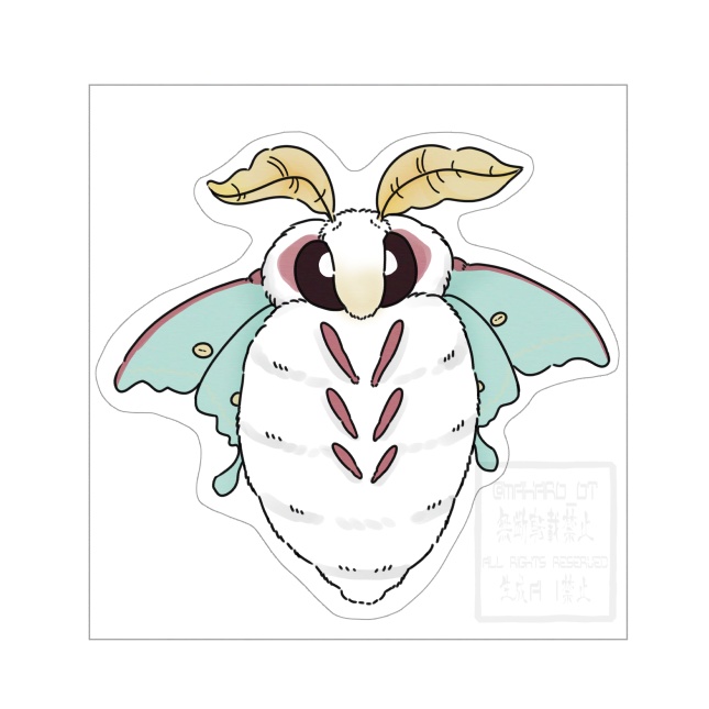 オオミズアオ　ステッカー