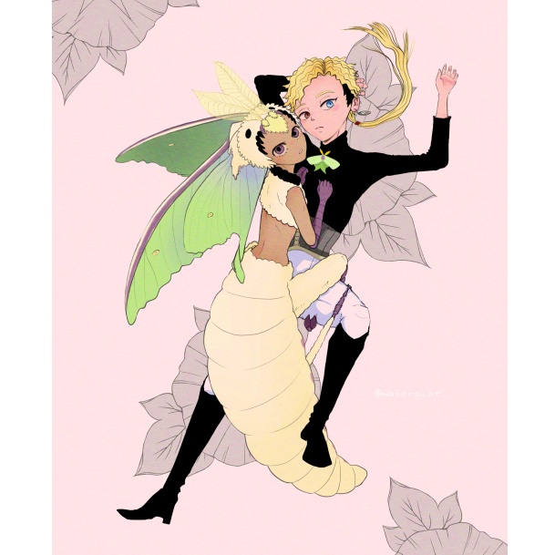 キャンバスプリント① 蛾 擬人化