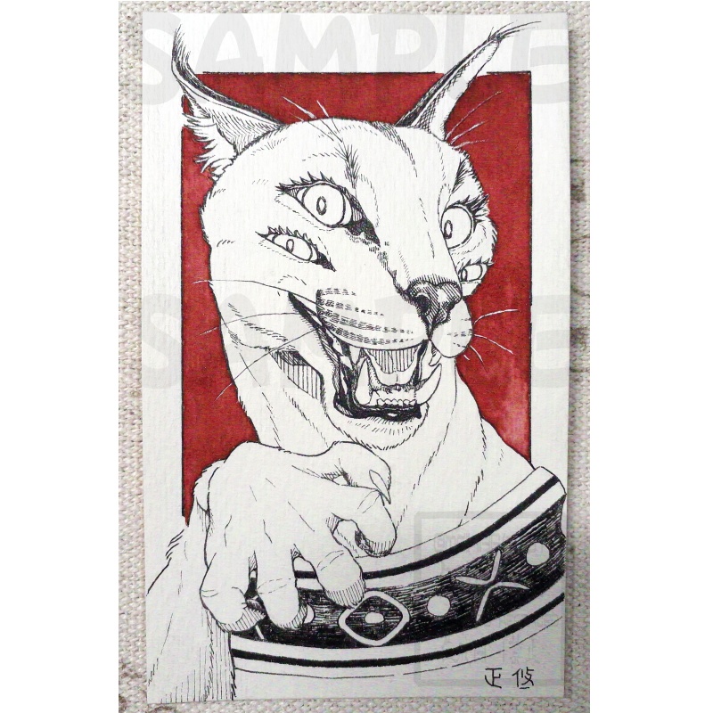 カラカル獣人 原画・ドローイング②