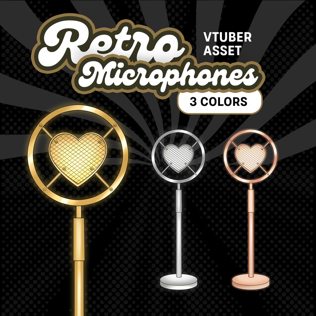 Retro Microphone VTuber Asset