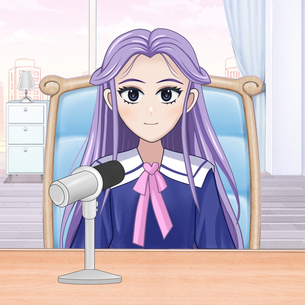 Basic Black and White Microphone VTuber Asset