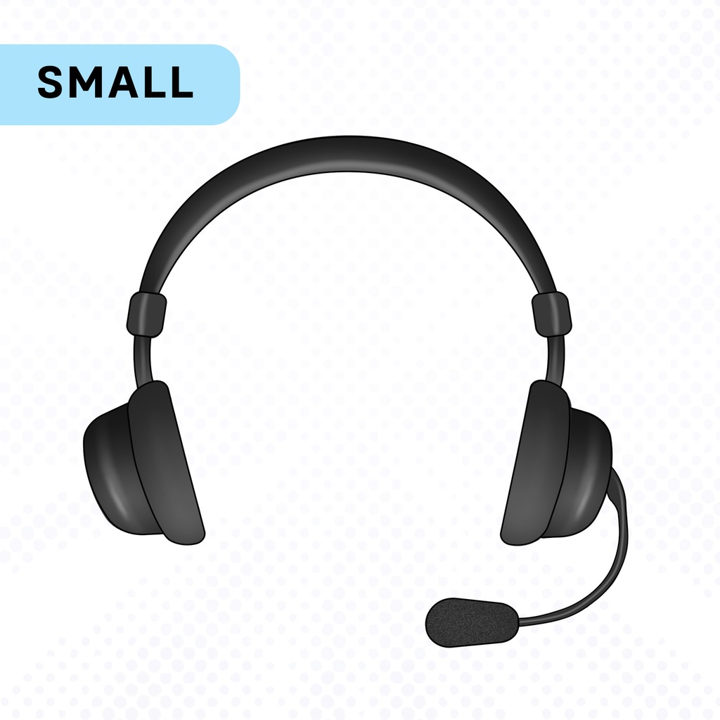 Basic Black Headphones VTuber Asset