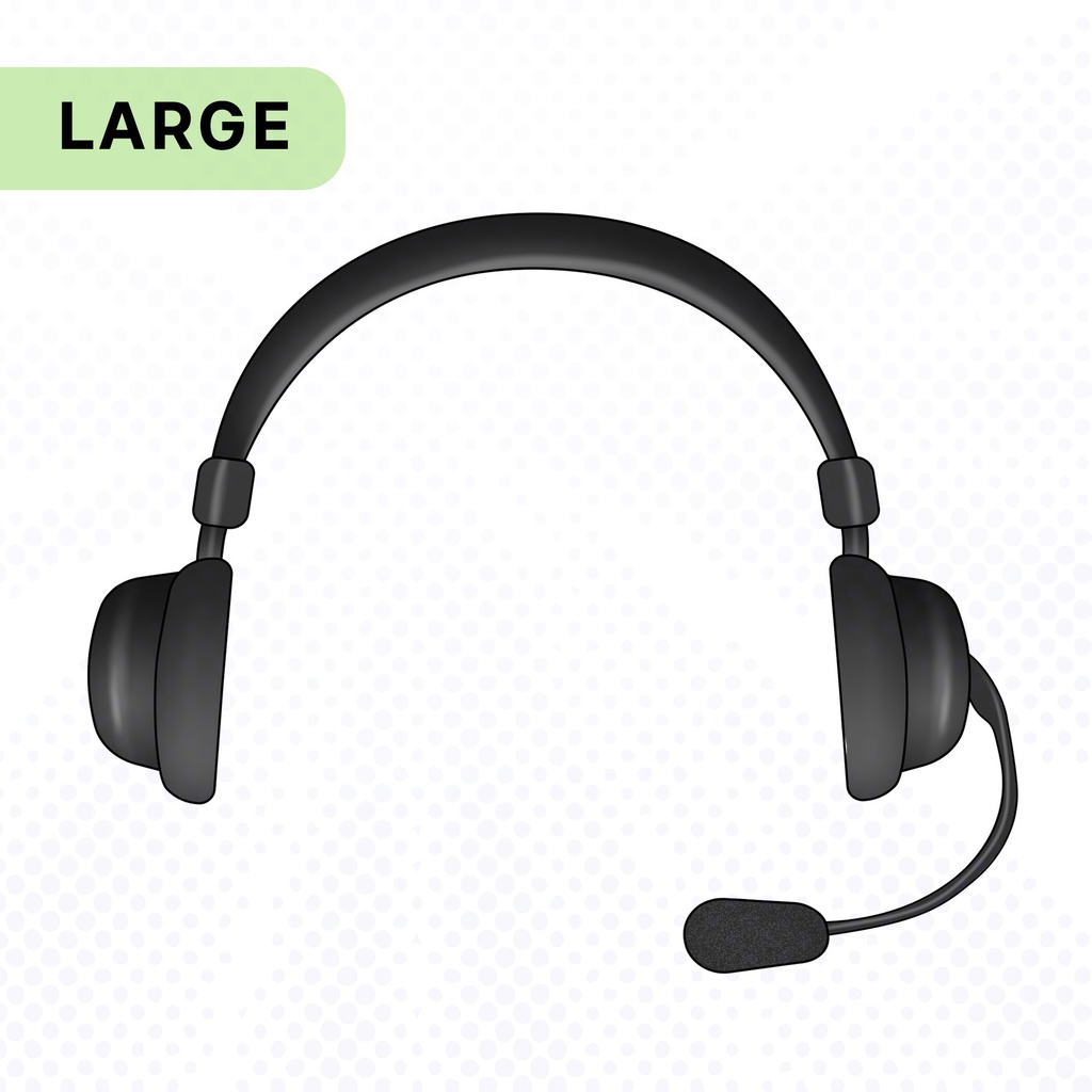 Basic Black Headphones VTuber Asset