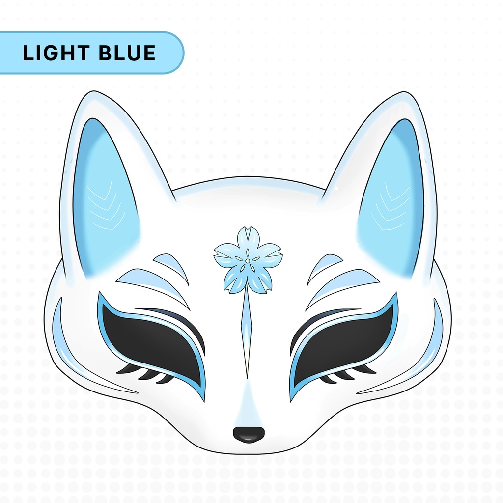Kawaii Pastel Kitsune Mask for VTubers