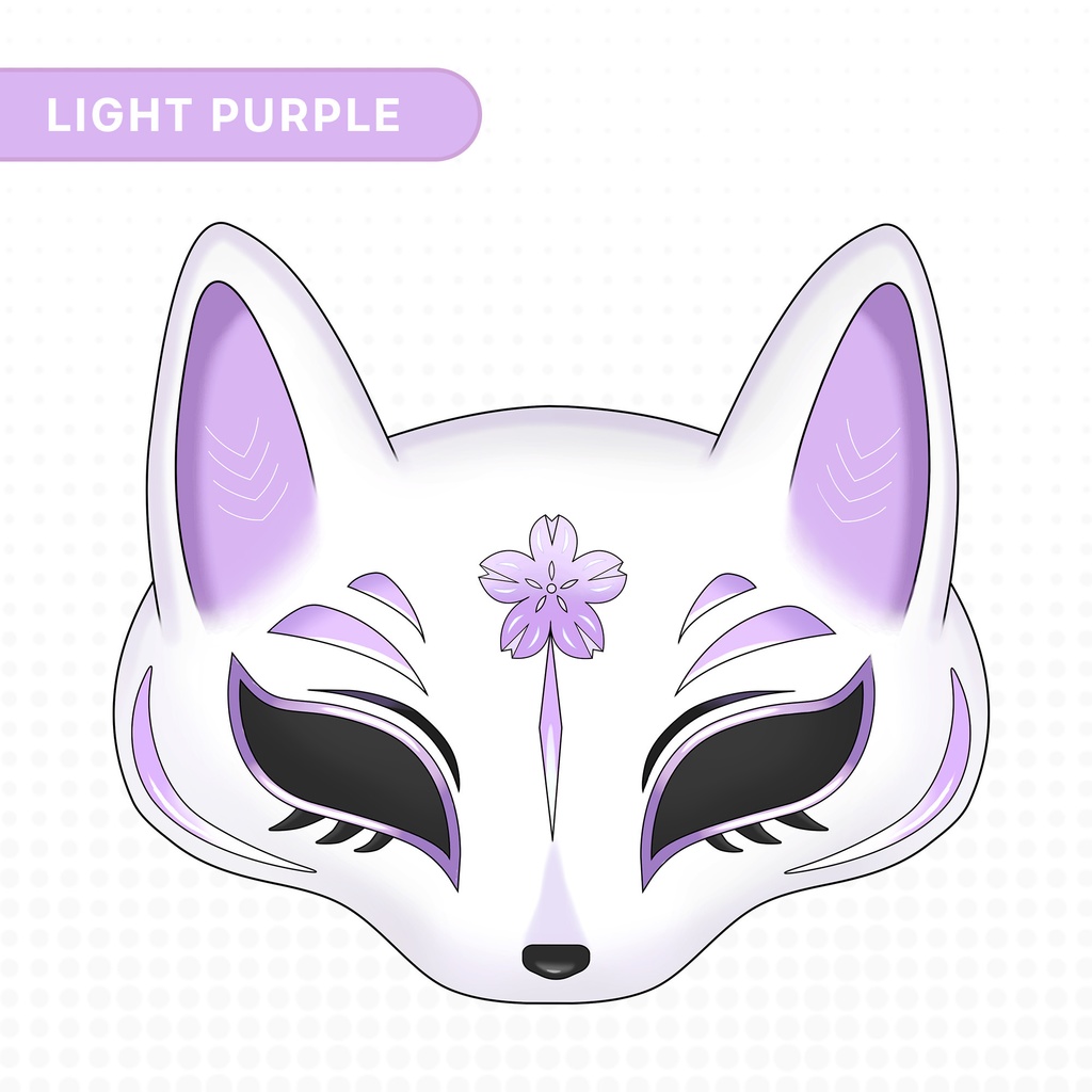 Kawaii Pastel Kitsune Mask for VTubers