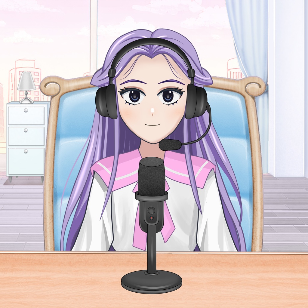 FREE Basic Black Microphone and Headphone VTuber Asset Set