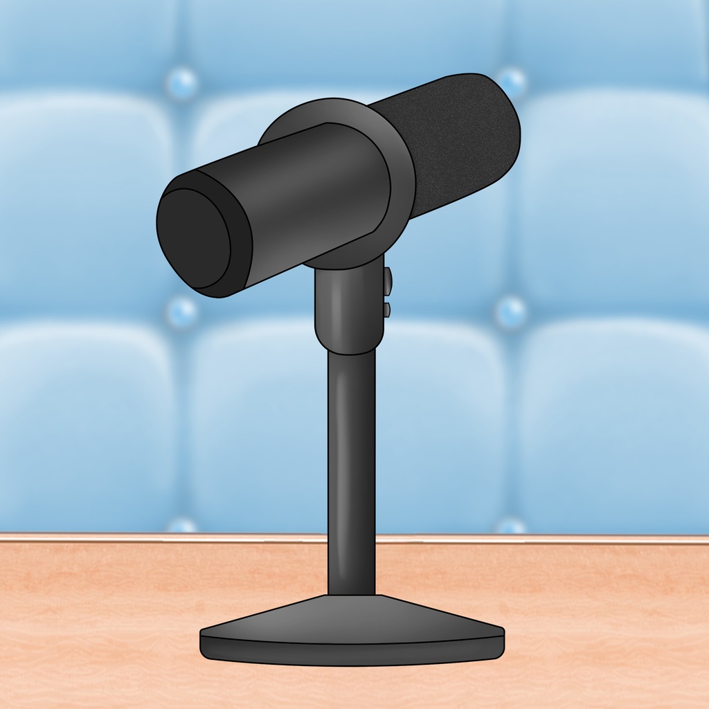 FREE Basic Black Microphone and Headphone VTuber Asset Set
