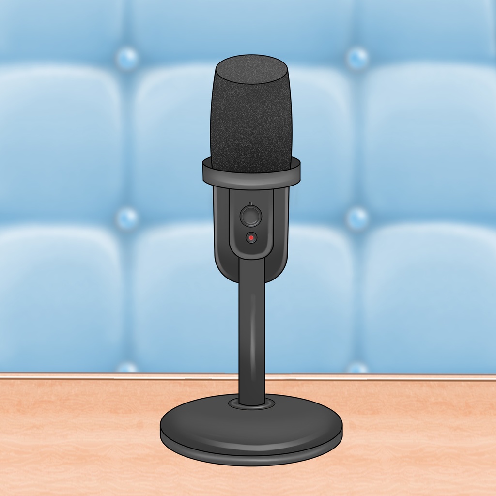 FREE Basic Black Microphone and Headphone VTuber Asset Set