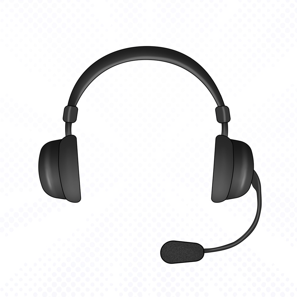 FREE Basic Black Microphone and Headphone VTuber Asset Set