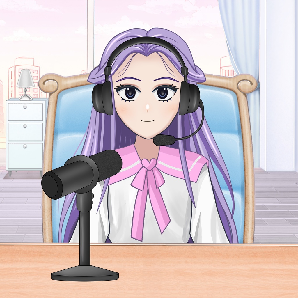 FREE Basic Black Microphone and Headphone VTuber Asset Set