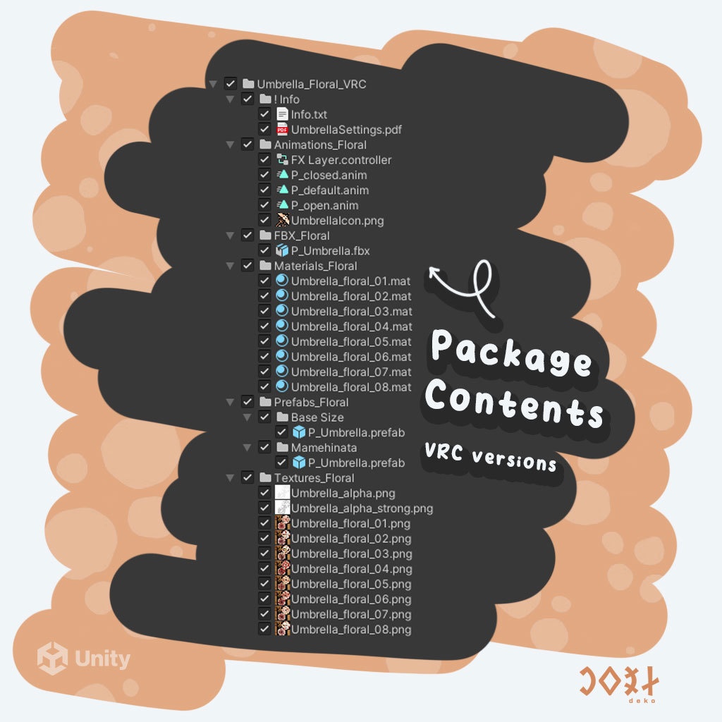 Floral Umbrellas - 8 kinds - フラワーパラソル8種