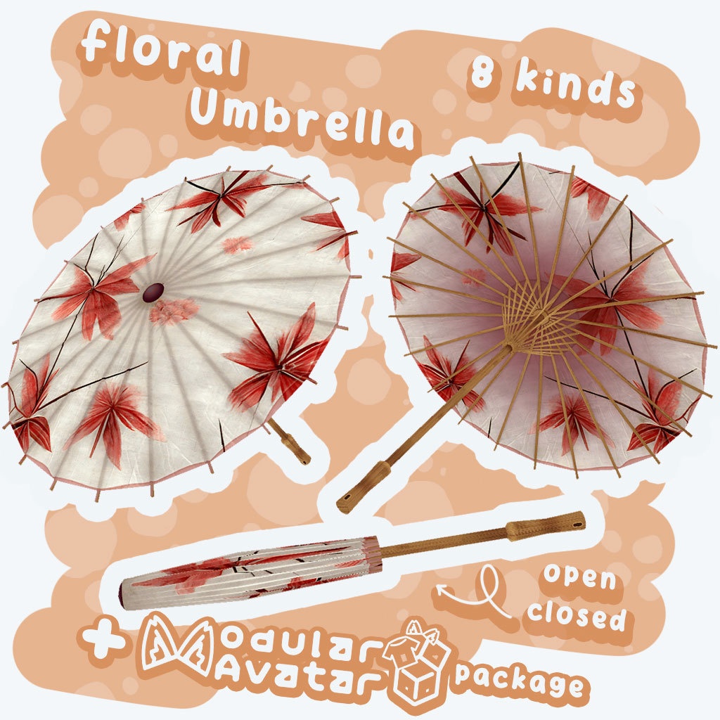 Floral Umbrellas - 8 kinds - フラワーパラソル8種