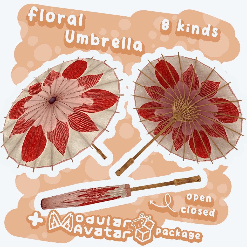 Floral Umbrellas - 8 kinds - フラワーパラソル8種
