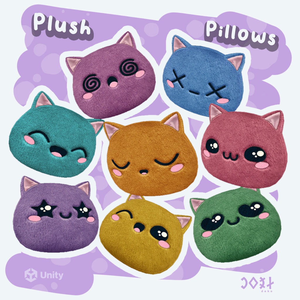 Plush Kitty Pillows (dynamic) - キティちゃんのぬいぐるみピロー