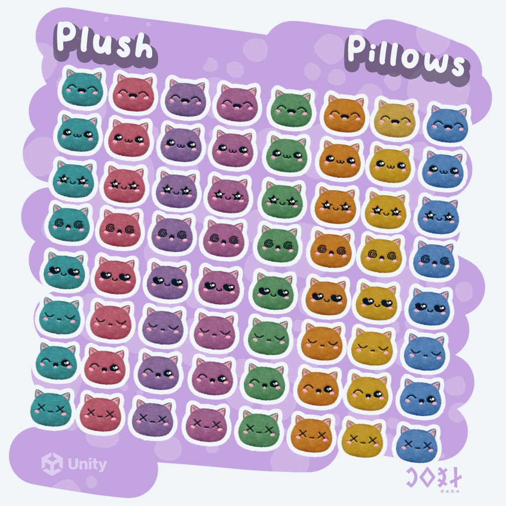 Plush Kitty Pillows (dynamic) - キティちゃんのぬいぐるみピロー