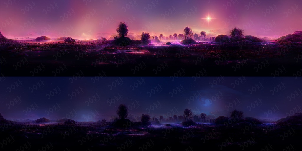 Purple Swamp Night & Day - 昼も夜も紫色の沼