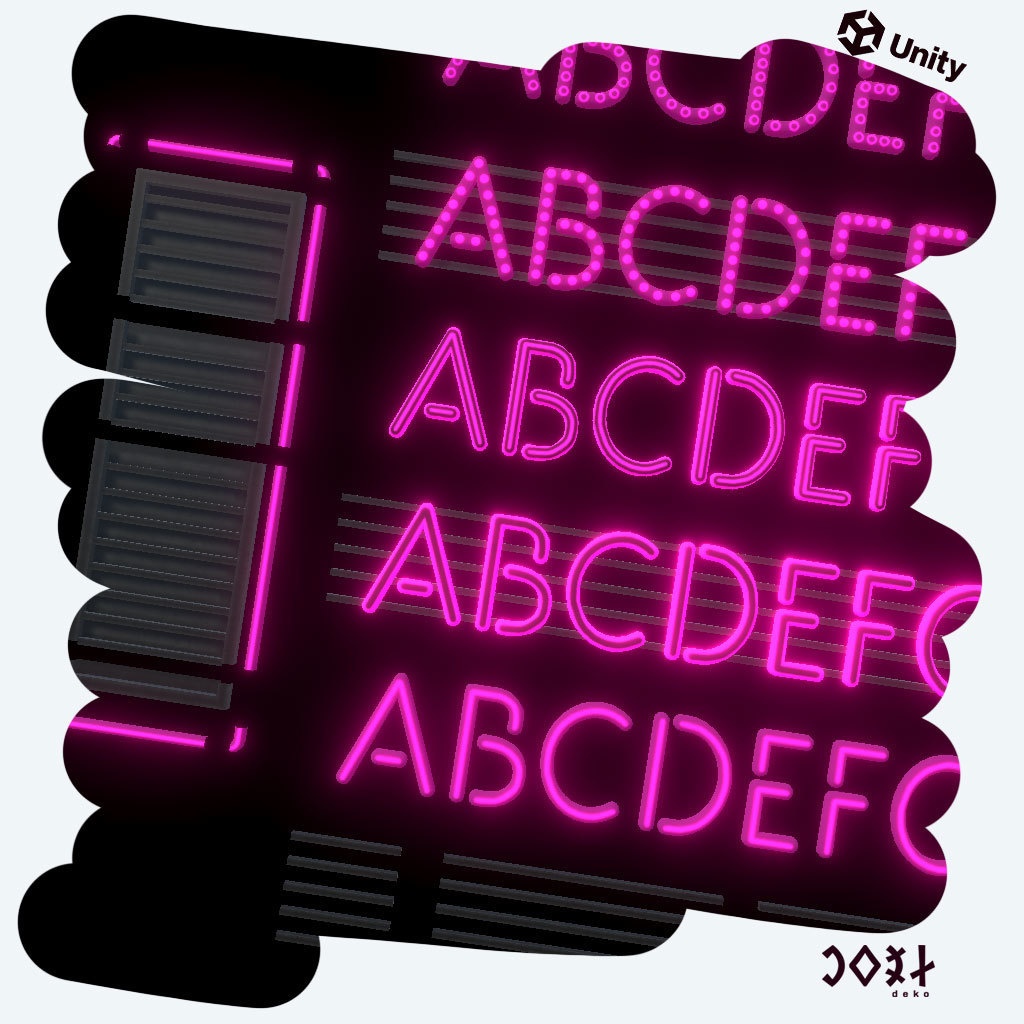 Neon Alphabet, Numbers, Sign profiles - ネオンアルファベット、数字、サインプロファイル