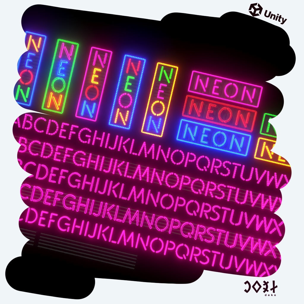 Neon Alphabet, Numbers, Sign profiles - ネオンアルファベット、数字、サインプロファイル