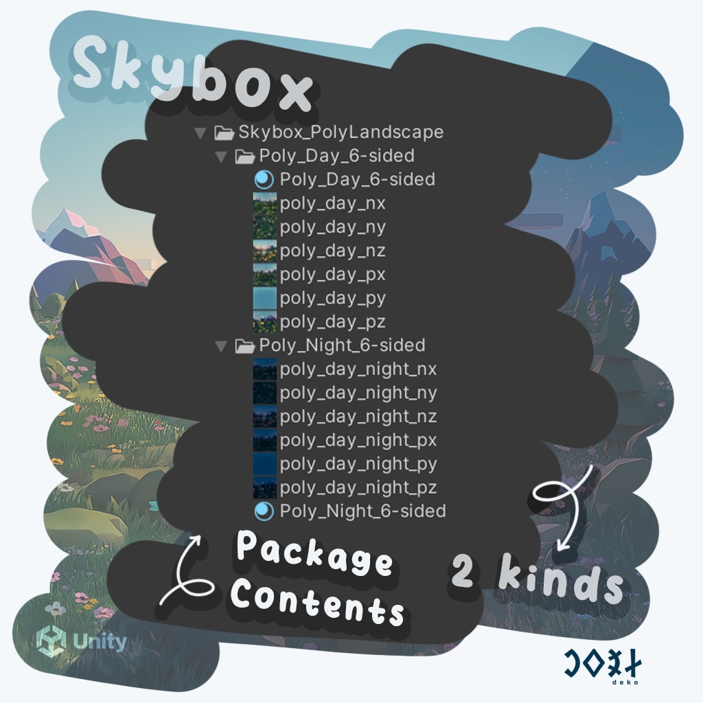 Poly Skybox - ポリゴン風景