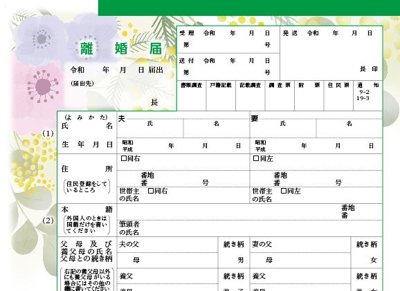 大人可愛い離婚届「アネモネ・ミモザ」|感謝と手放し|PDFダウンロード