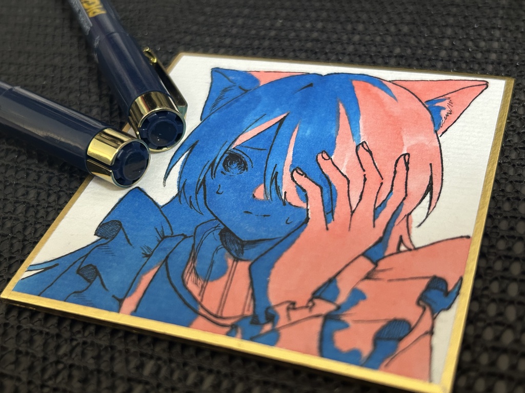ミニ原画　ねこ