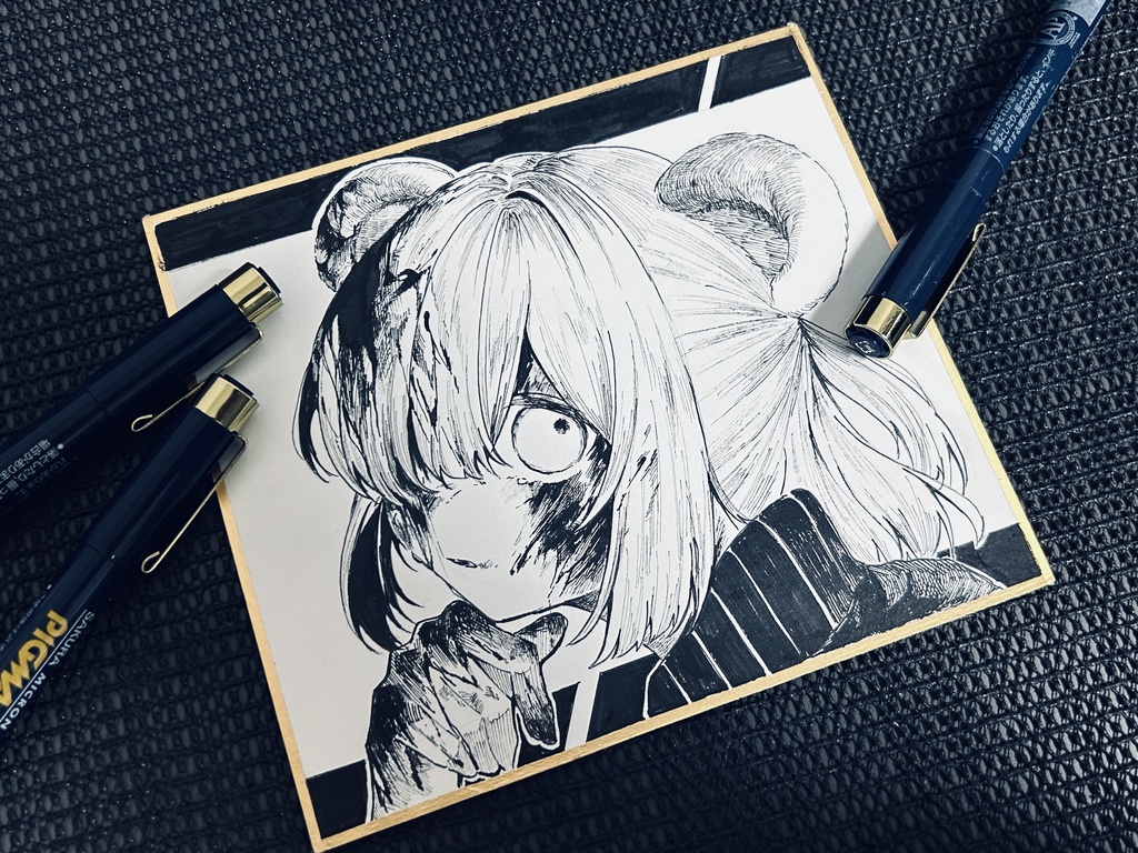 原画色紙　「あ、」