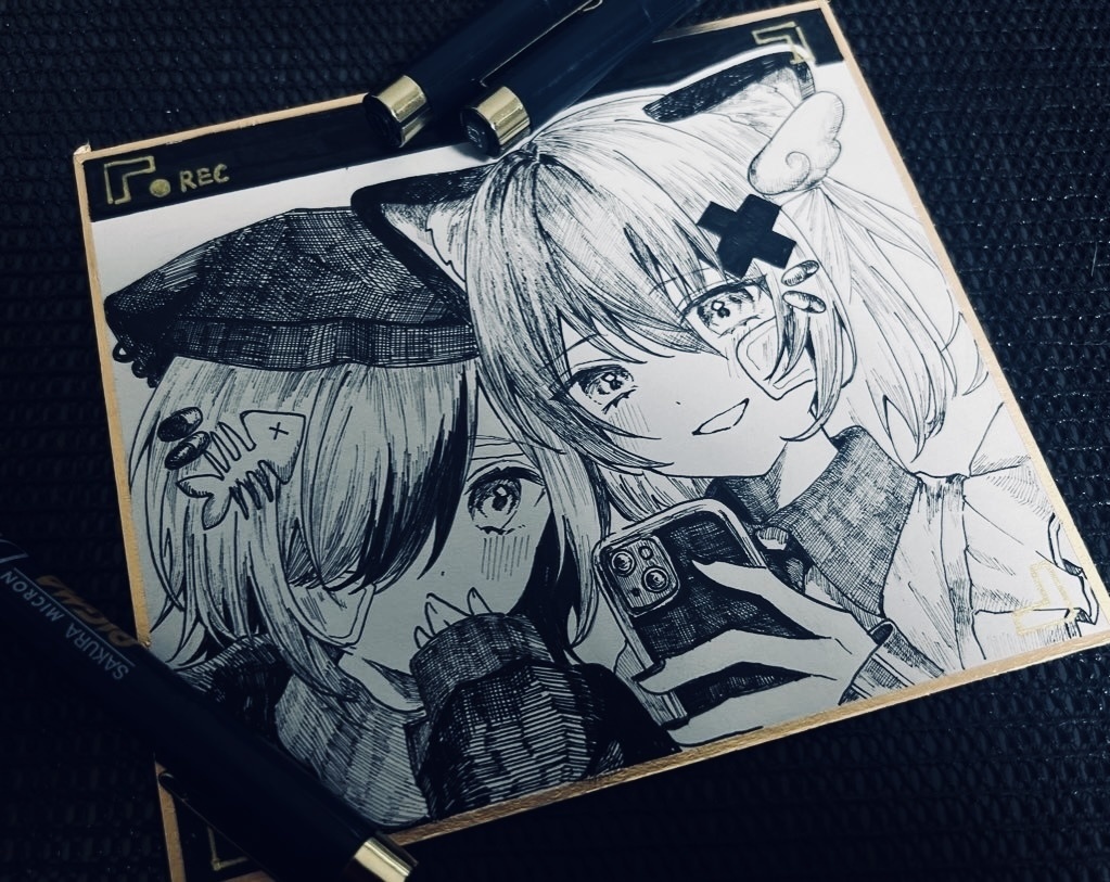 原画色紙「つーしょっと❕」