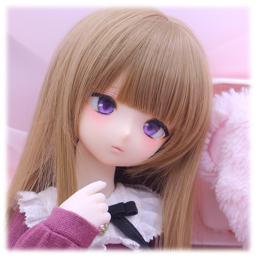 1/4ドールヘッド imomodoll MIKO カスタムヘッド セミホワイト肌+ディーラー様製アイ