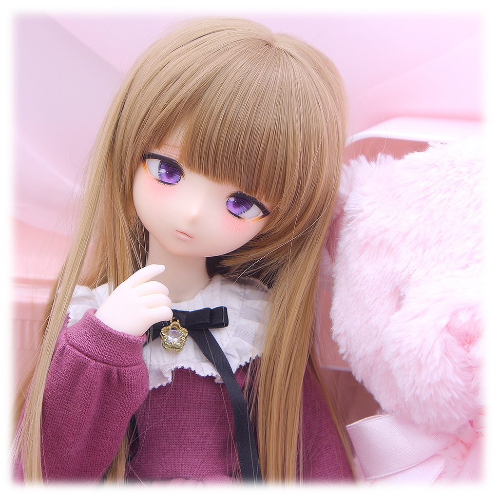1/4ドールヘッド imomodoll MIKO カスタムヘッド セミホワイト肌+ディーラー様製アイ