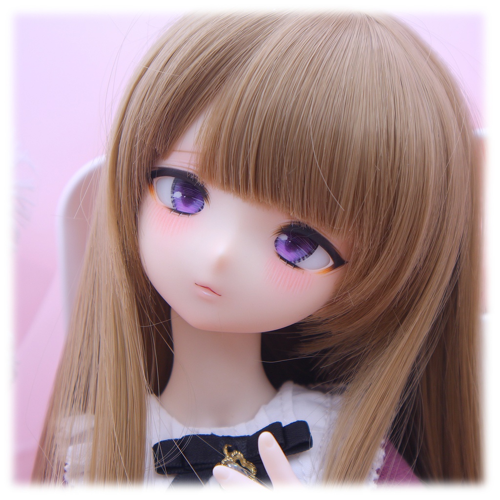 1/4ドールヘッド imomodoll MIKO カスタムヘッド セミホワイト肌+ディーラー様製アイ