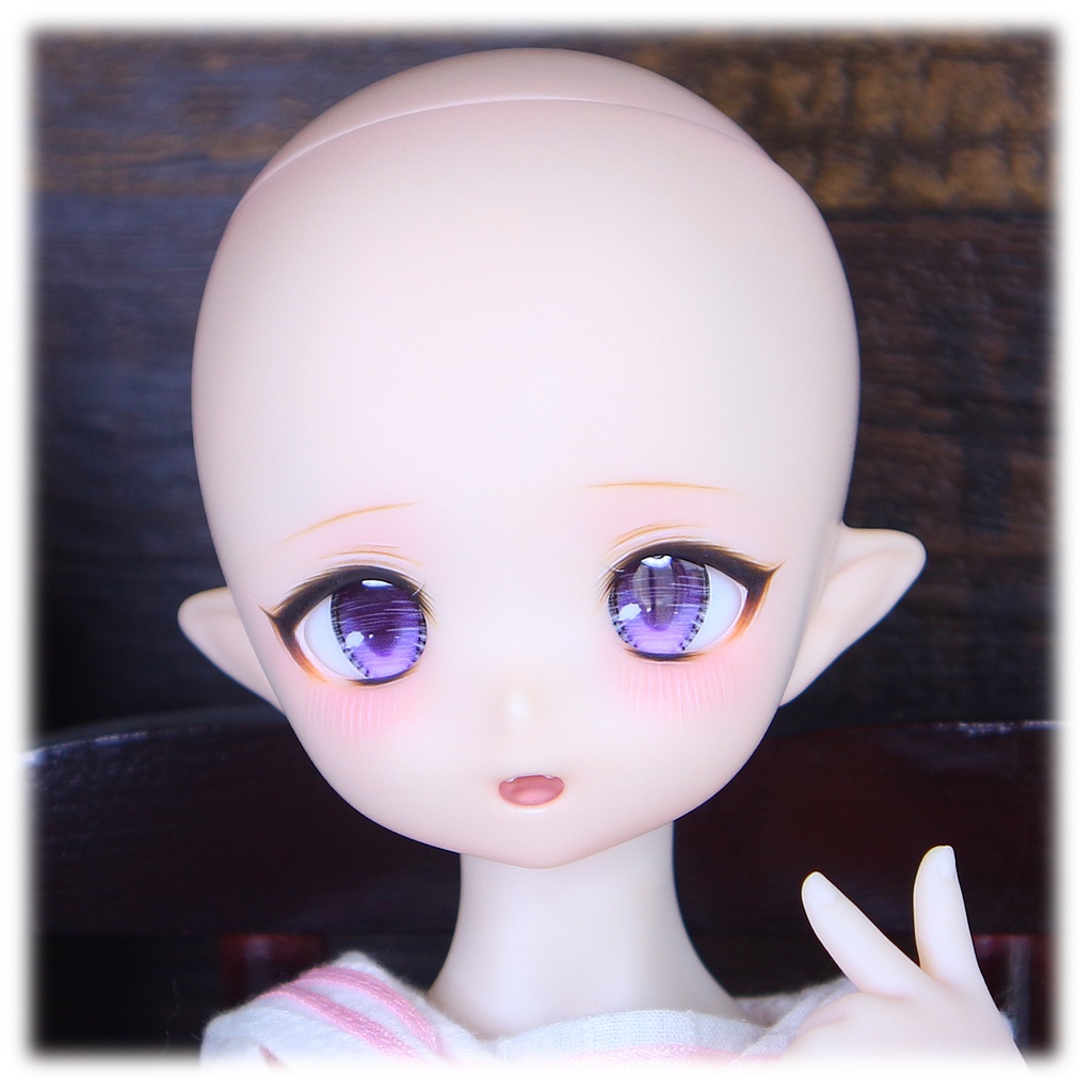 1/4ドールヘッド imomodoll RUBY-A カスタムヘッド セミホワイト肌+ディーラー様製アイ