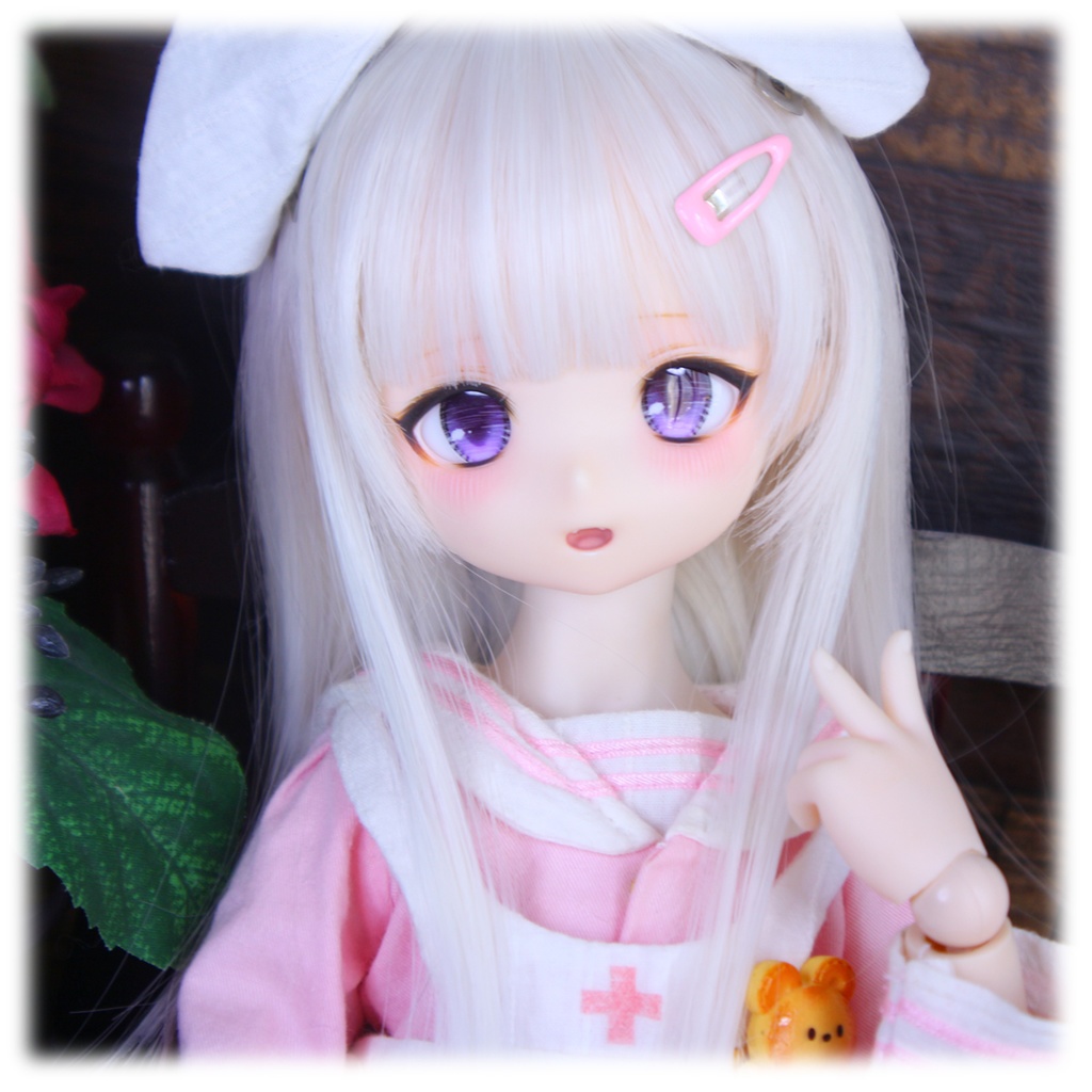 1/4ドールヘッド imomodoll RUBY-A カスタムヘッド セミホワイト肌+ディーラー様製アイ