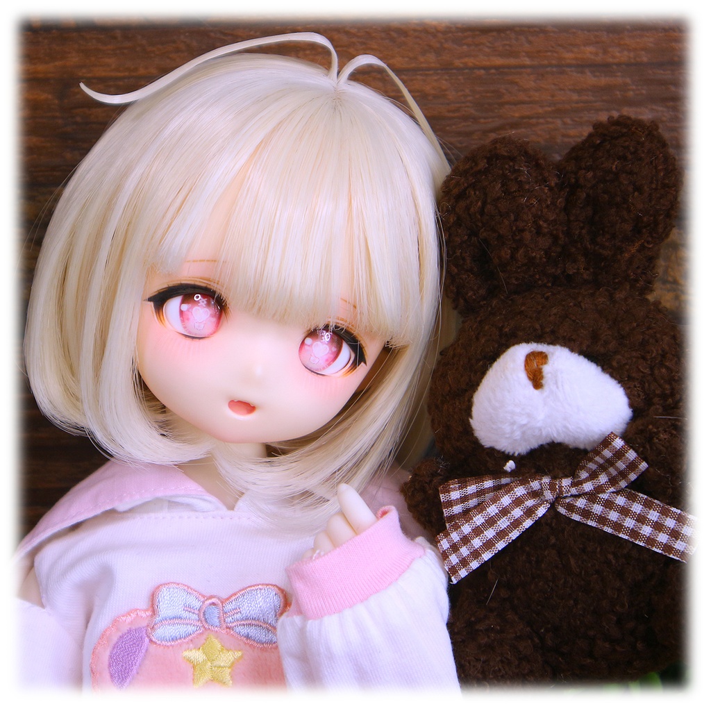 1/4ドールヘッド imomodoll RUBY-A カスタムヘッド セミホワイト肌+ディーラー様製アイ