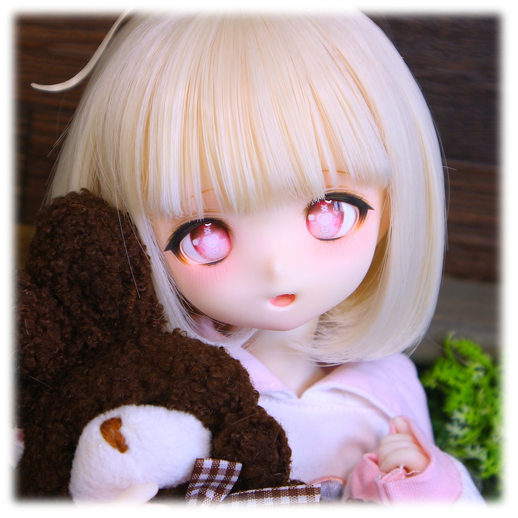 1/4ドールヘッド imomodoll RUBY-A カスタムヘッド セミホワイト肌+ディーラー様製アイ