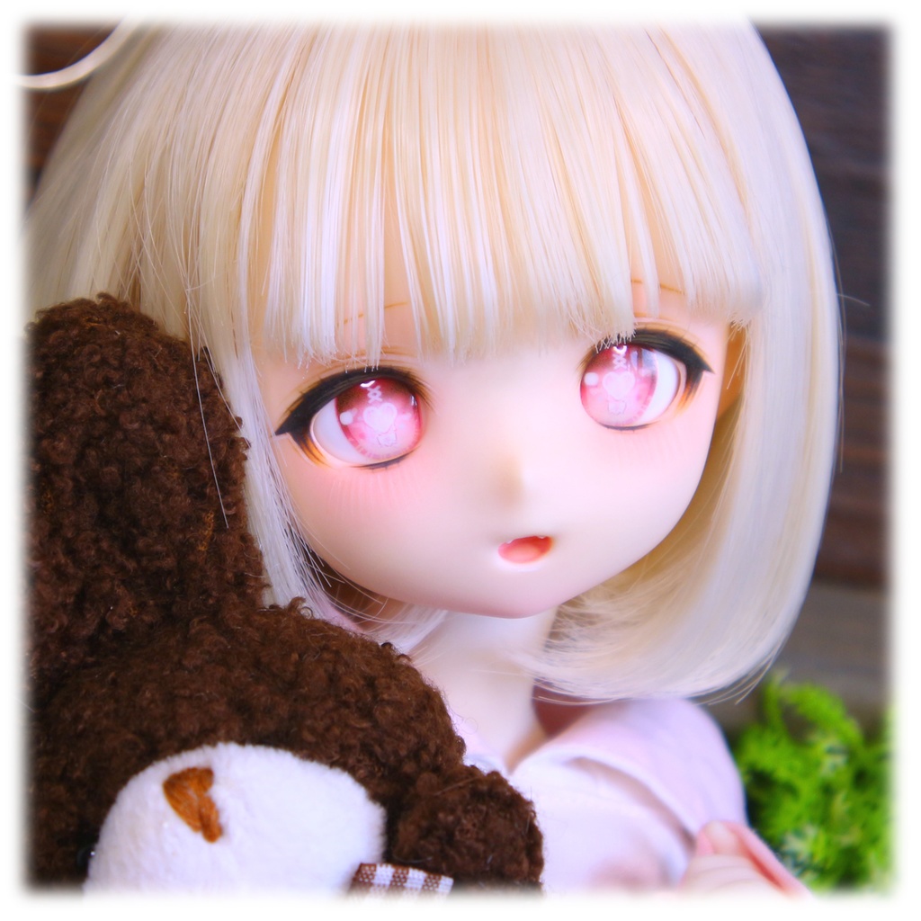 1/4ドールヘッド imomodoll RUBY-A カスタムヘッド セミホワイト肌+ディーラー様製アイ