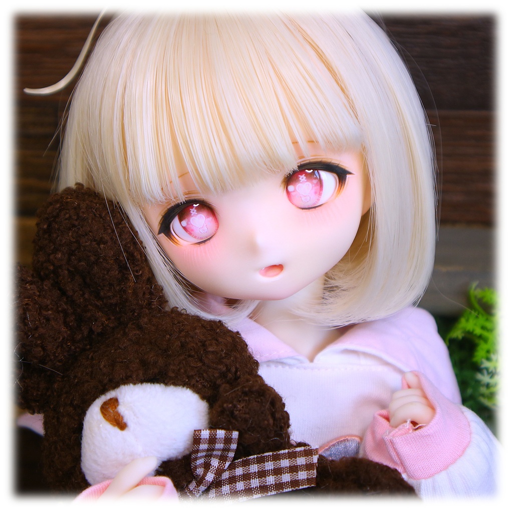 1/4ドールヘッド imomodoll RUBY-A カスタムヘッド セミホワイト肌+ディーラー様製アイ