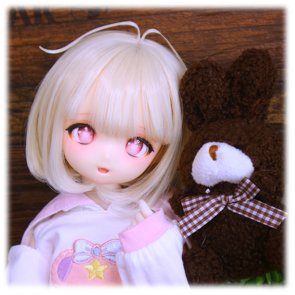 1/4ドールヘッド imomodoll RUBY-A カスタムヘッド セミホワイト肌+ディーラー様製アイ