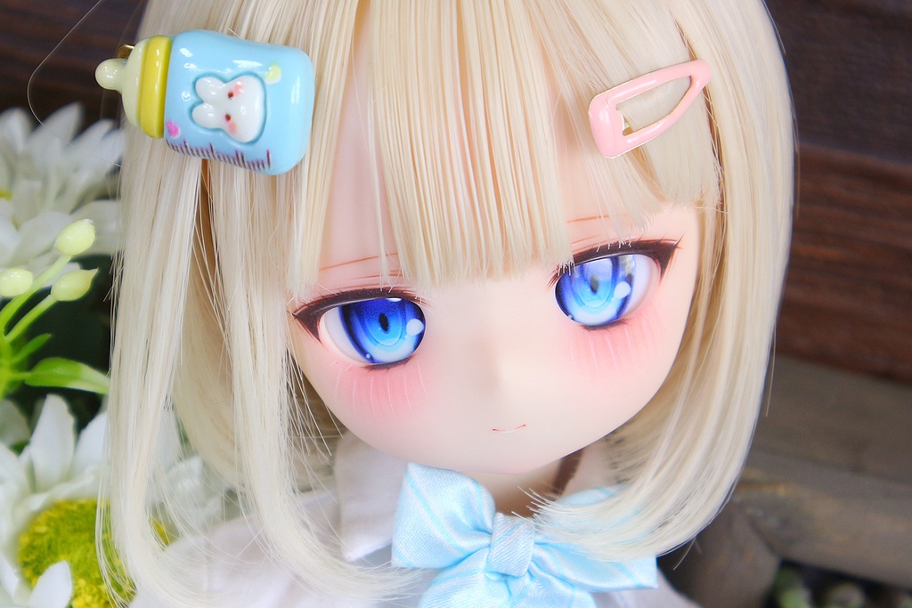 1/4ドールヘッド imomodoll Riika カスタムヘッド クリーム肌+ディーラー様製アイ
