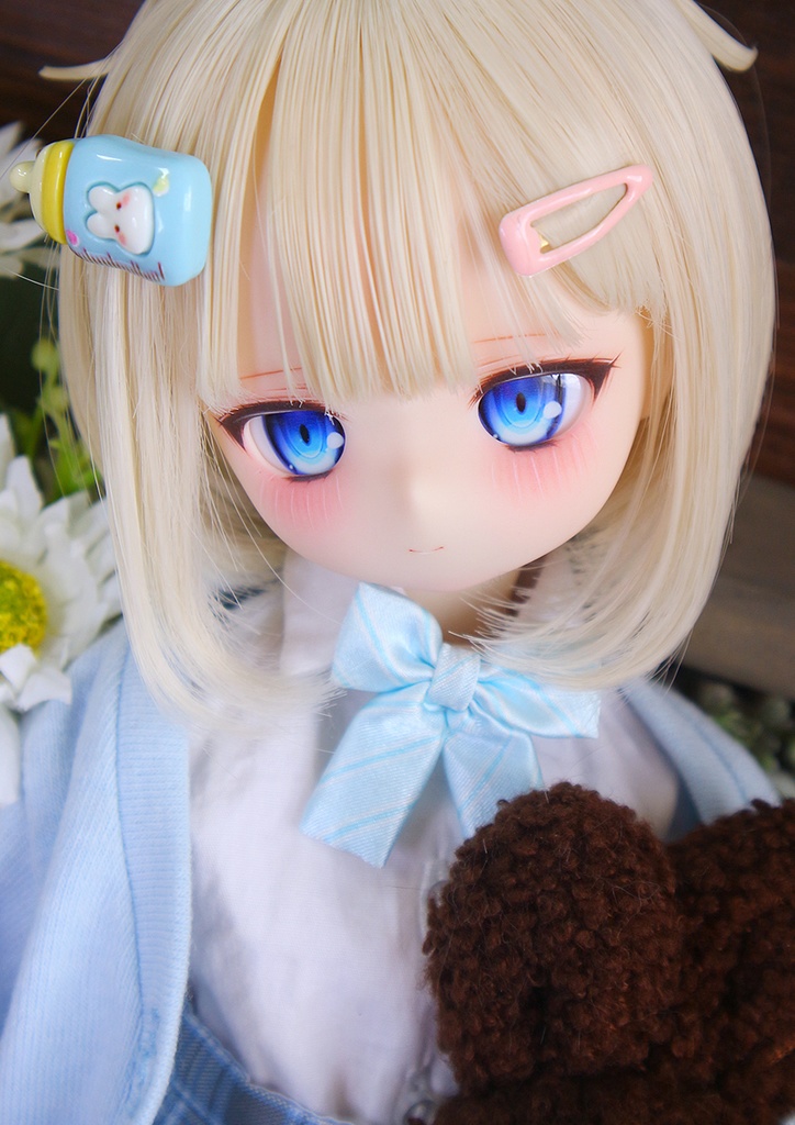 1/4ドールヘッド imomodoll Riika カスタムヘッド クリーム肌+ディーラー様製アイ