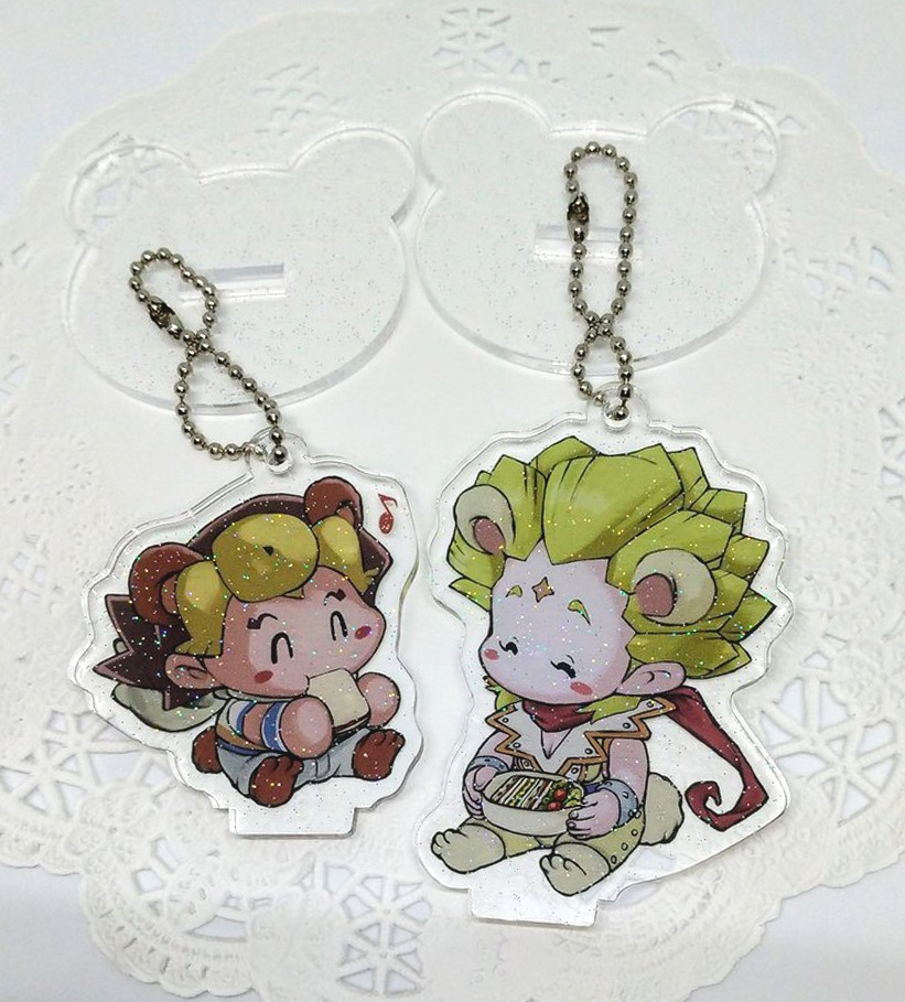 親友クマちゃん 一緒にご飯♥ラメアクスタキーホルダー